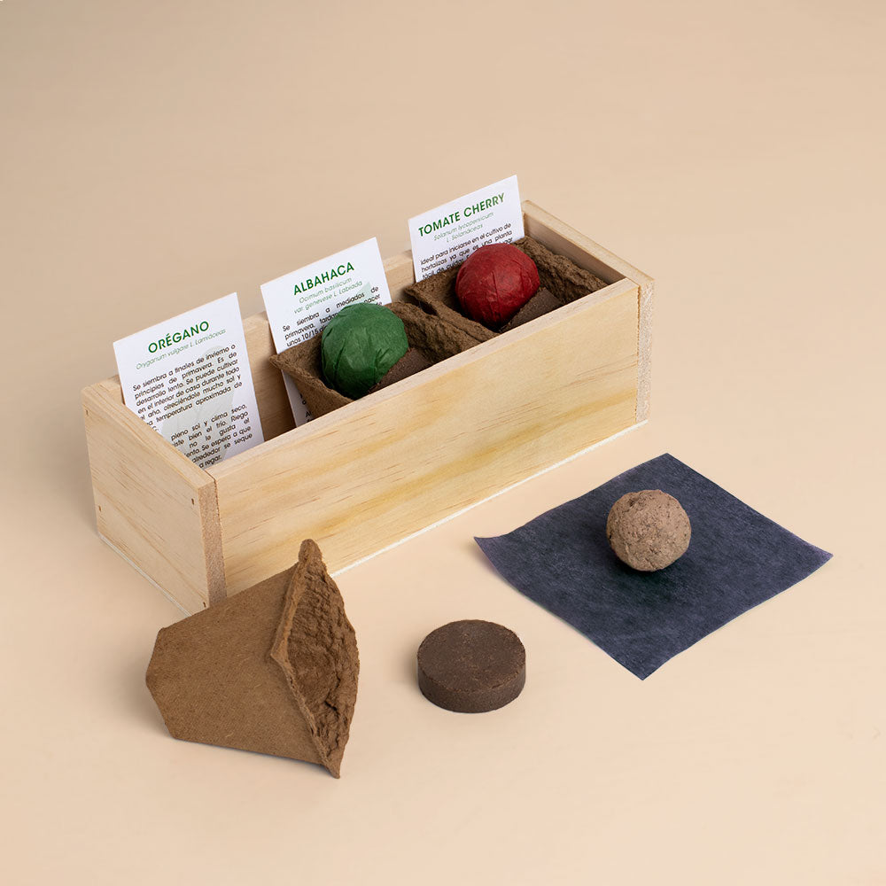 Kit Autocultivo Pizza | Cultiva Orégano, Albahaca Y Tomate Cherry En Casa | Regalo Original Para Amantes De La Cocina_1