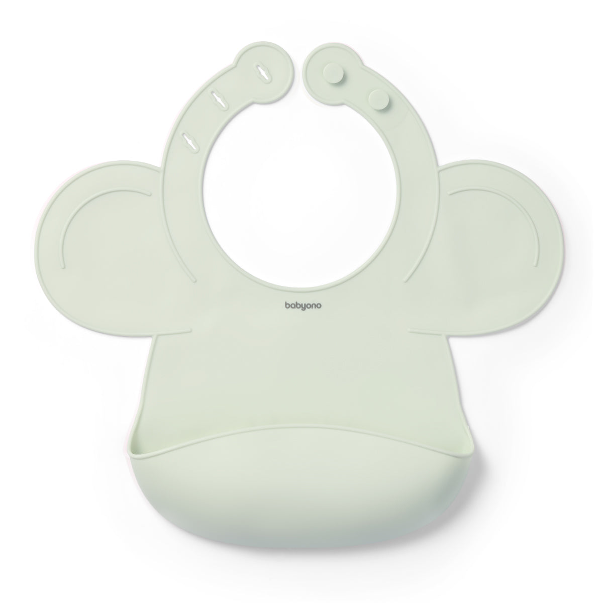 Baberos De Silicona Con Bolsillo Cierre Regulable Mint_0