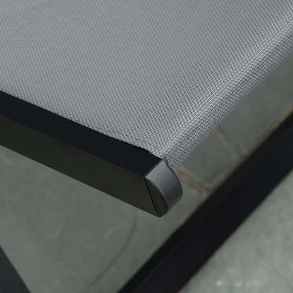 2 Tumbonas Plegables Outsunny Aluminio, Texteline Gris Oscuro 58x96,5x91,5 Cm_4