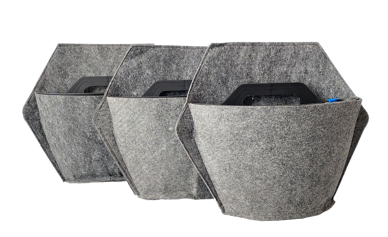 Jardín Vertical Modular Citysens Con Riego Automático De 3 Maceteros – Negro Con Funda Téxtil Reciclada