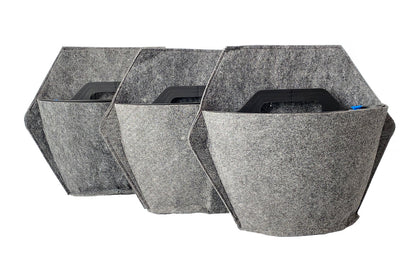 Jardín Vertical Modular Citysens Con Riego Automático De 3 Maceteros – Negro Con Funda Téxtil Reciclada