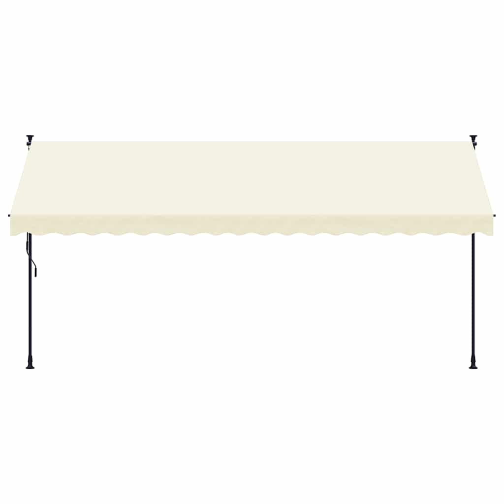 Toldo Retráctil De Tela Y Acero Crema 400x150 Cm_2