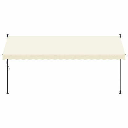 Toldo Retráctil De Tela Y Acero Crema 400x150 Cm_2