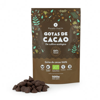 Gotas de Chocolate 100% cacao ECO Planeta Huerto 200 g