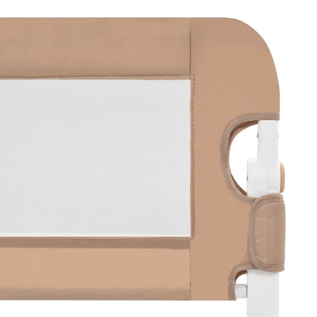 Vidaxl Barandilla De Seguridad Cama De Niño Poliéster Taupe 102x42 Cm_4