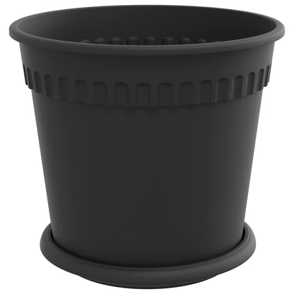 Macetas 6 Pcs Negro Ø 19 X 16 Cm Plástico_4