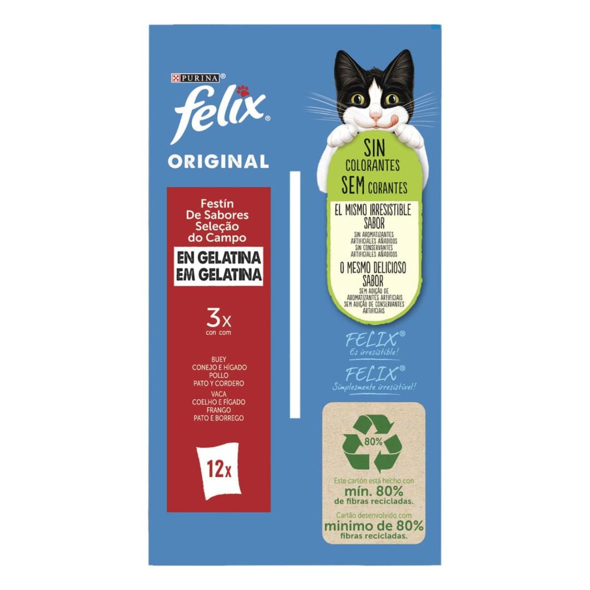 FELIX Original Festín de Sabores en Gelatina 12 x 85 g