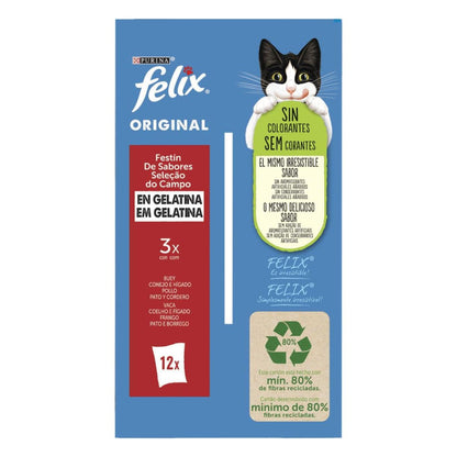 FELIX Original Festín de Sabores en Gelatina 12 x 85 g