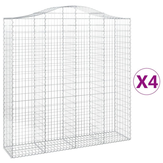 Cestas De Gaviones 4 Uds Forma De Arco Hierro 200x50x200/220 Cm_0