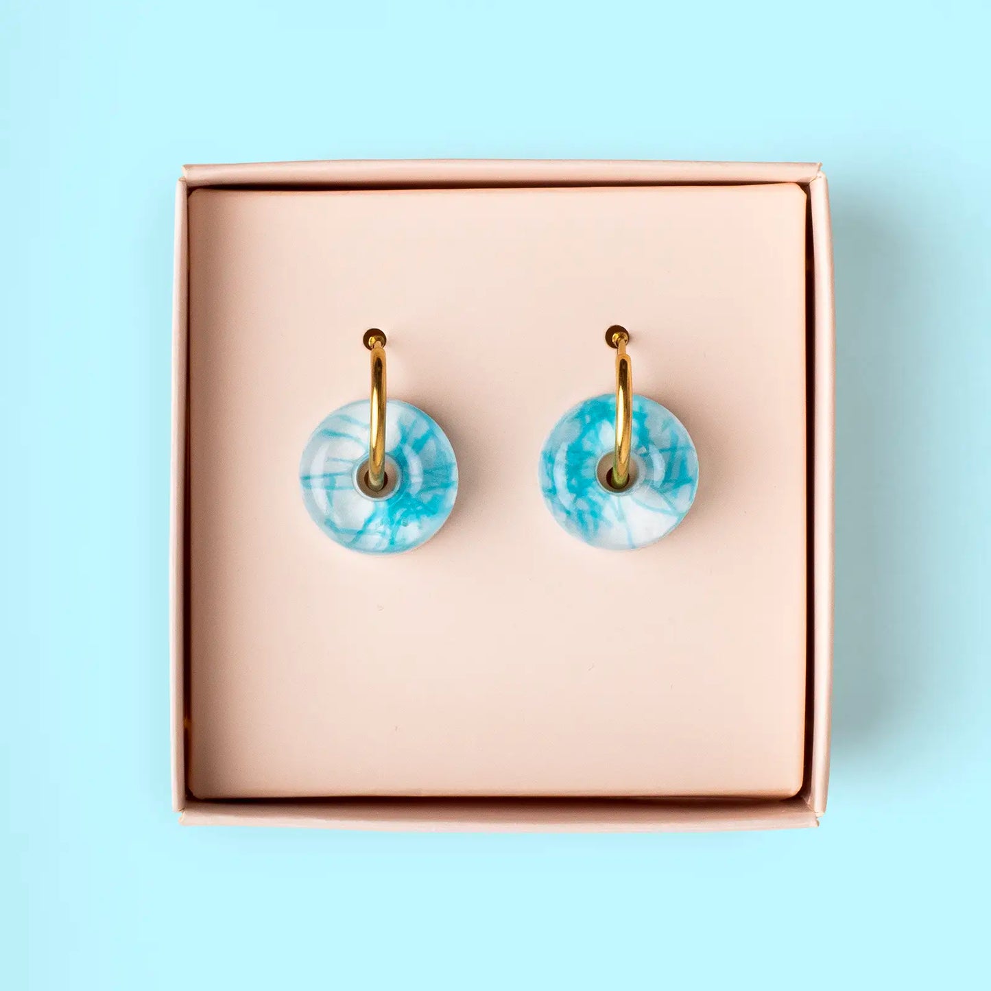 Pendientes Rodas Nature Vibes x Aurarte – Vidrio de Mar Reciclado de Galicia_1