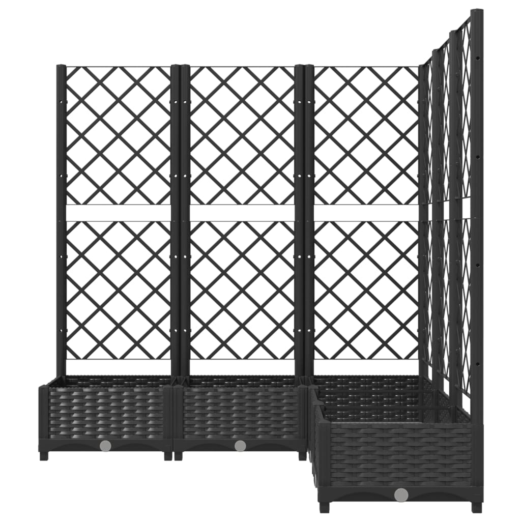 Jardinera Con Enrejado Pp Negro 120x120x121,5 Cm_3