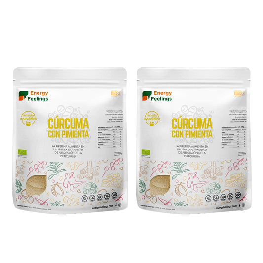 Pack 2x Cúrcuma Con Pimienta negra en Polvo Eco  Energy Feelings 200 g