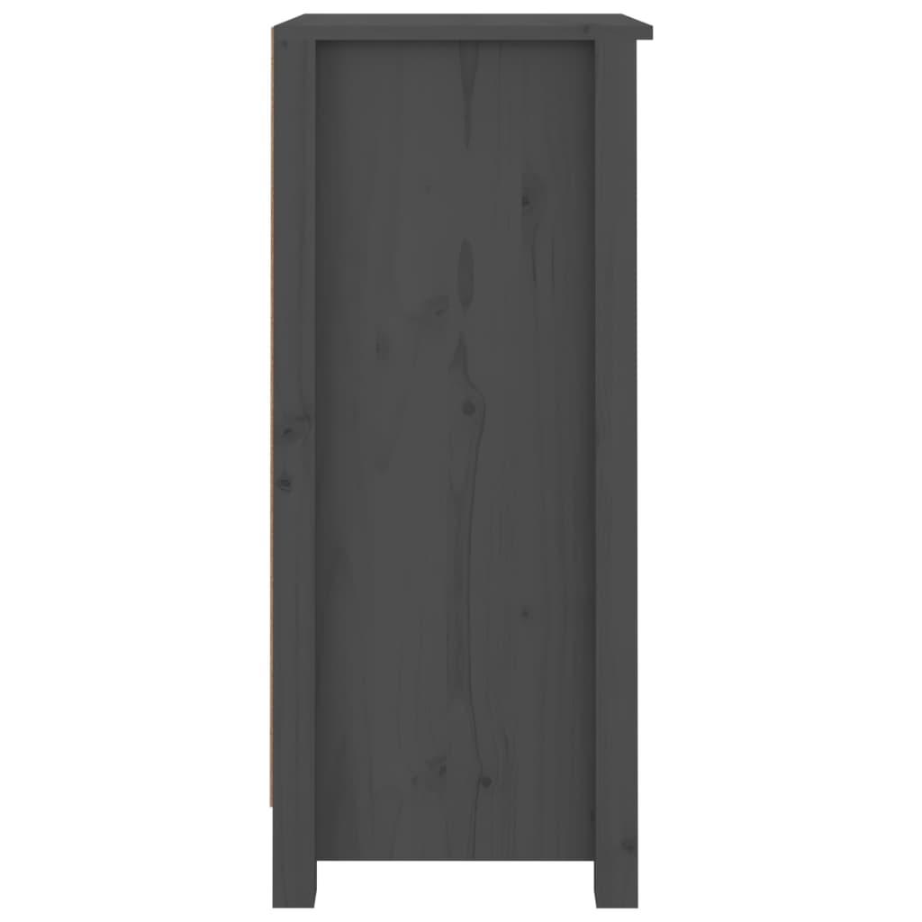 Aparador De Madera Maciza De Pino Gris 40x35x80 Cm / Vetonek_1