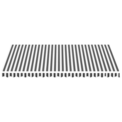 Tela De Repuesto Para Toldo Gris Antracita Y Blanco 4,5x3 M Poliéster_2