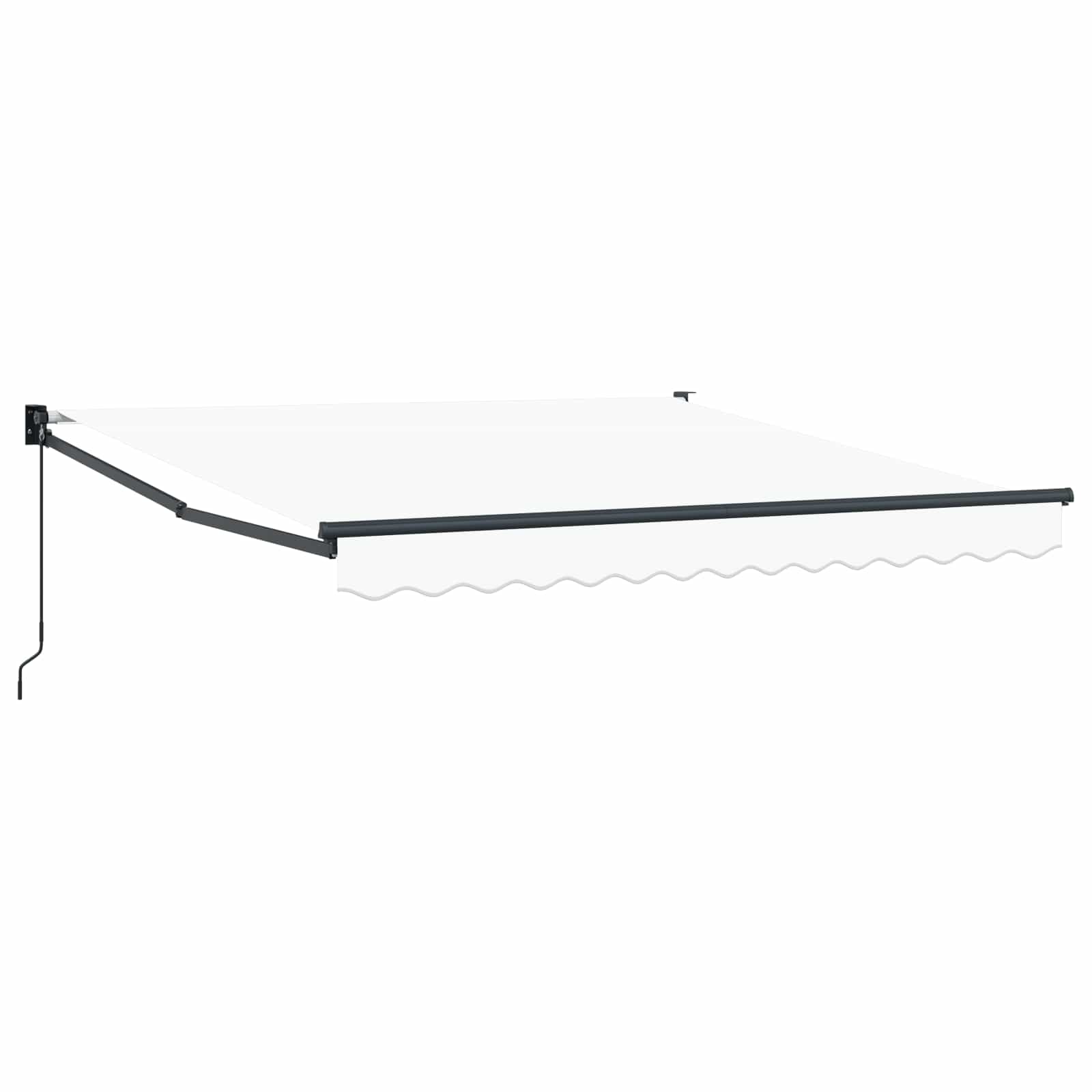 Toldo Retráctil Blanco 350 X 250 Cm 100% Poliéster Y Aluminio_0