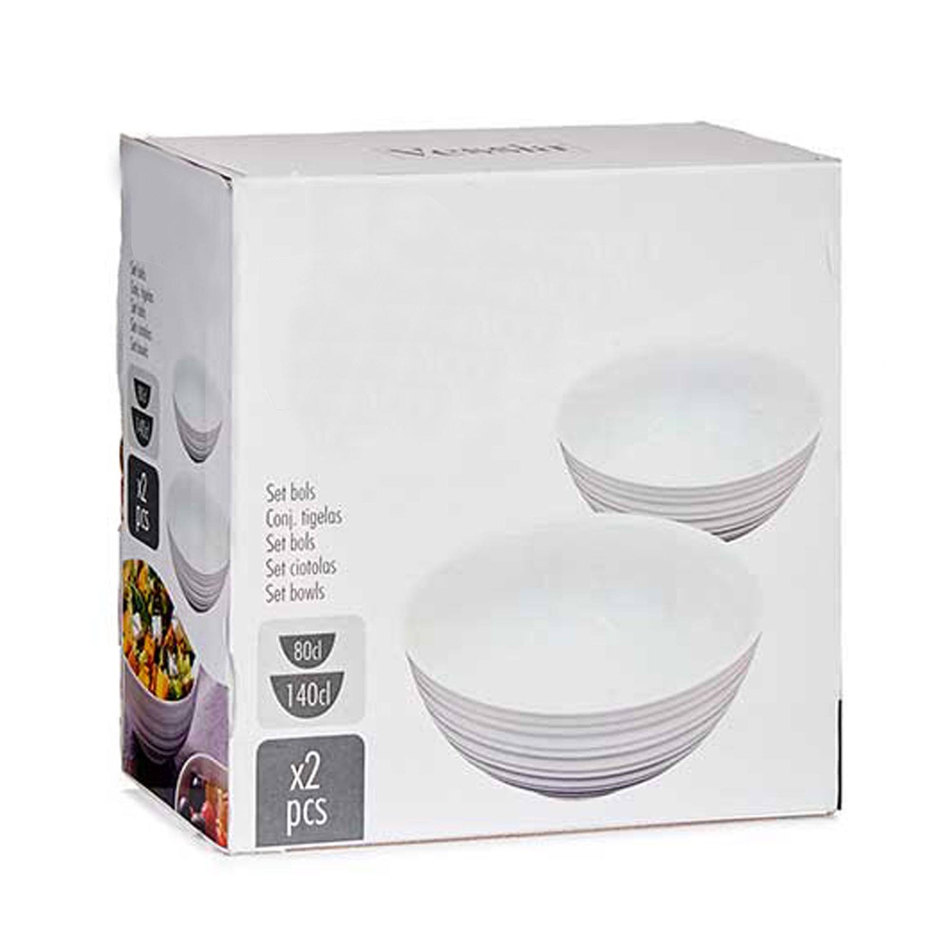 Set Bol Grande Y Pequeño Blanco Colección Vessia_3