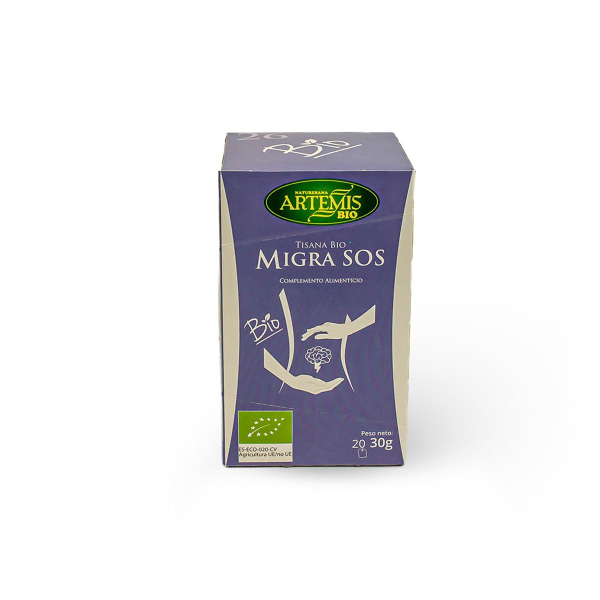 Tisana Migra SOS Eco Artemis, 20 filtros.