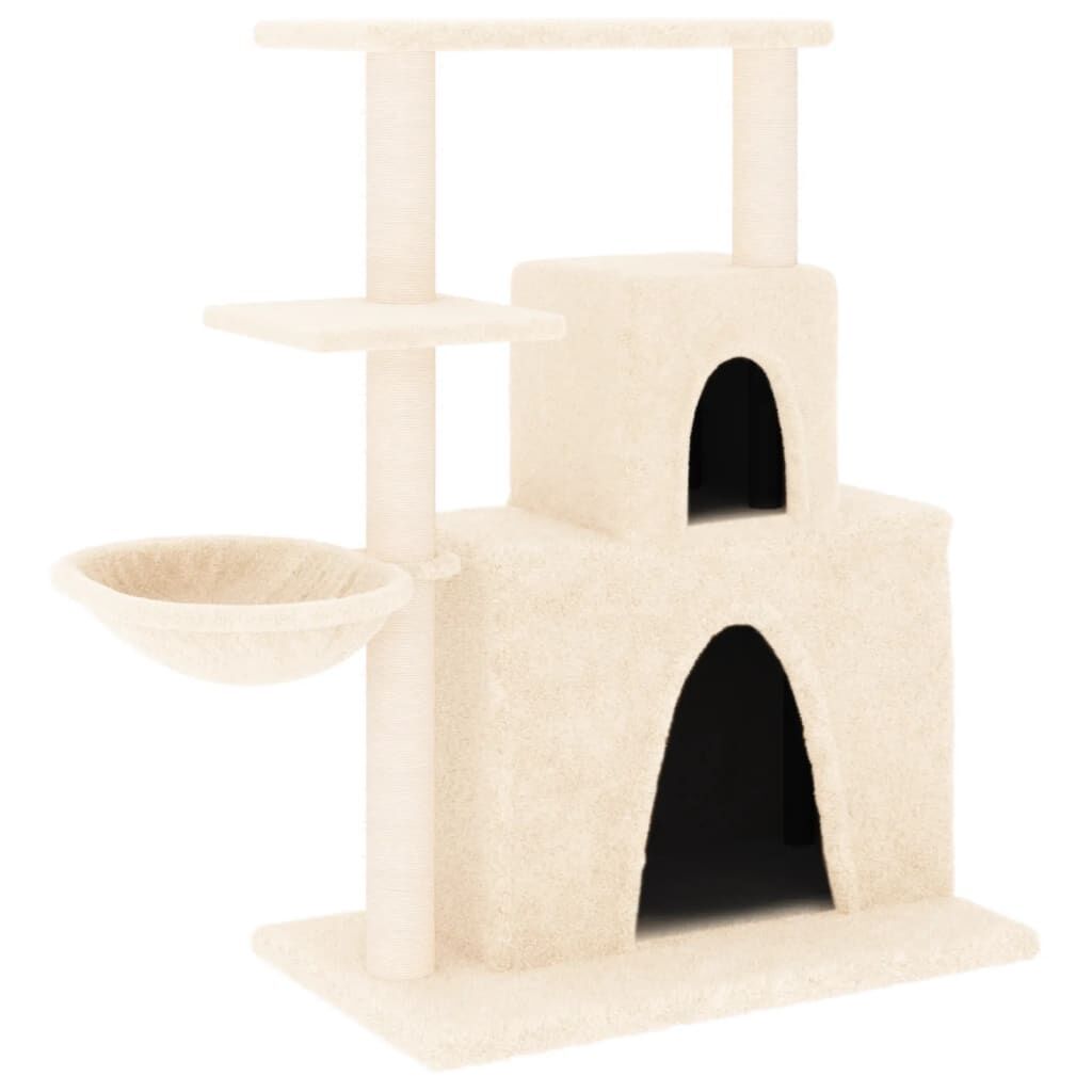 Vidaxl Rascador Para Gatos Con Postes De Sisal Color Crema 83 Cm_0