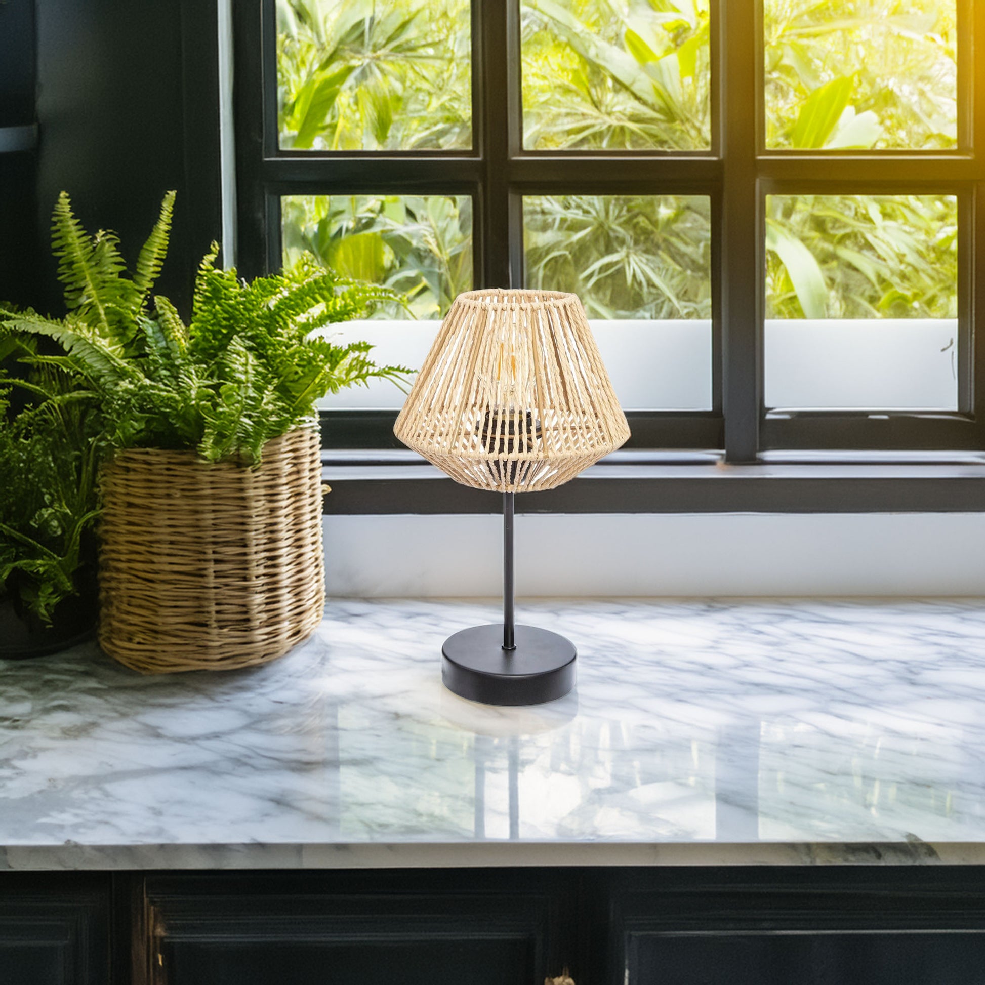 Wellhome Lámpara De Cuerda Natural Jily_3