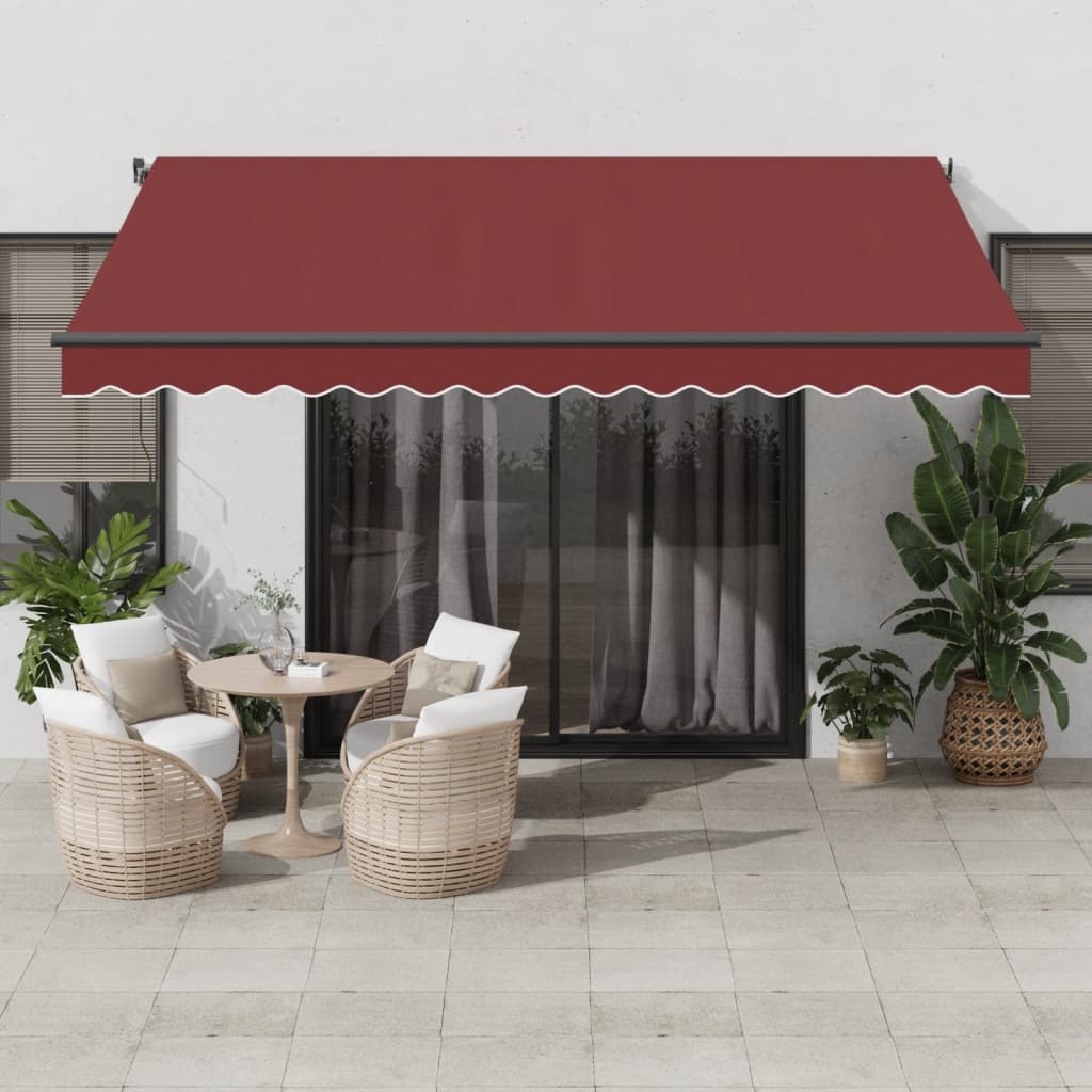 Toldo Retráctil Manual Color Burdeos 400x350 Cm_1