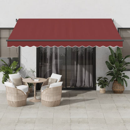 Toldo Retráctil Manual Color Burdeos 400x350 Cm_1