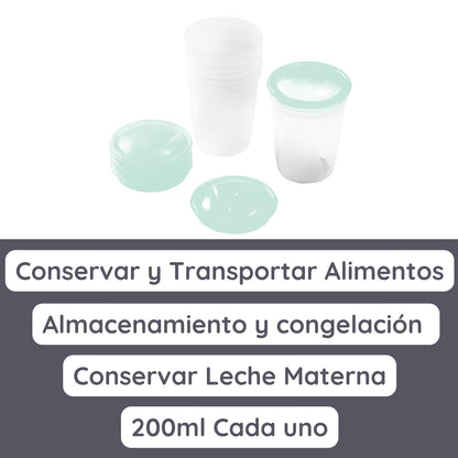 Recipientes Para La Leche Y Alimentos Pack 4 Unid.