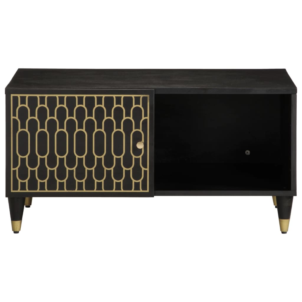 Mesa De Centro De Madera Maciza De Mango 80x50x40 Cm_1