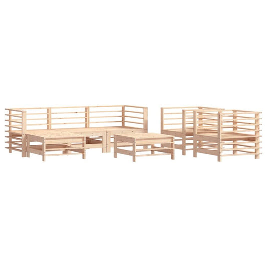 Vidaxl Juego De Muebles De Jardín 7 Piezas Madera Maciza De Pino_0