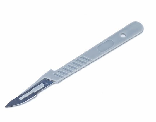 Bisturí Estéril Desechable Para Esquejes – Hoja Curvada Reemplazable, Mango Plástico