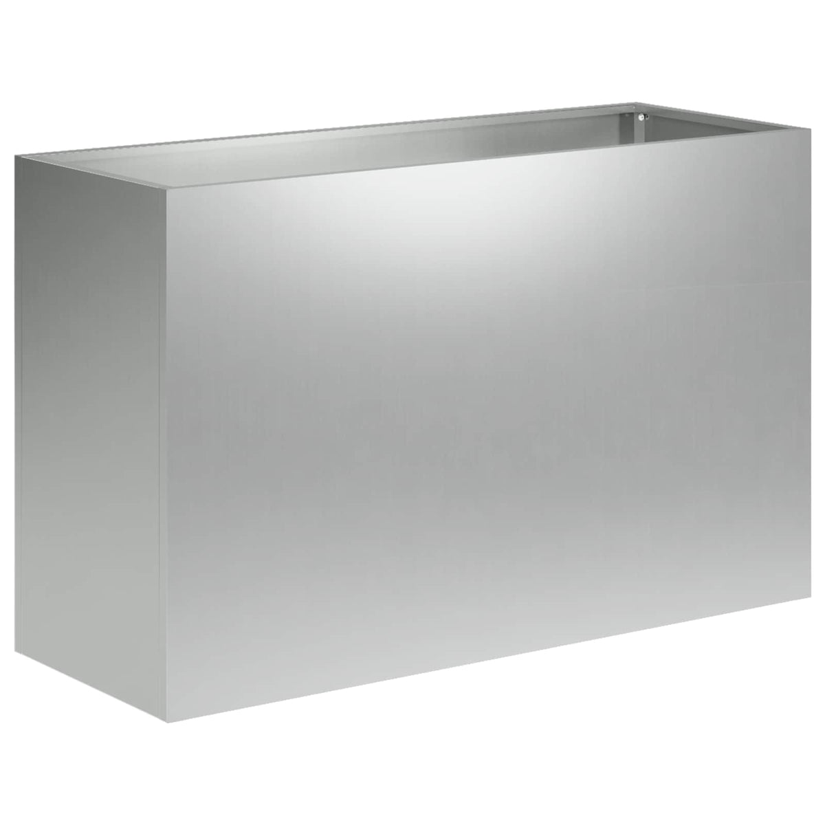 Macetero De Jardín Plateado 80 X 30 X 40 Cm Acero Galvanizado_0
