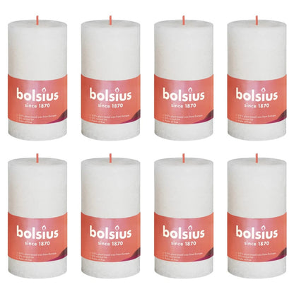 Bolsius Velas Rústicas Shine 8 Unidades Perla Suave 100x50 Mm_0