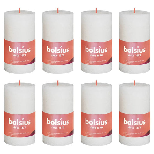 Bolsius Velas Rústicas Shine 8 Unidades Perla Suave 100x50 Mm_0