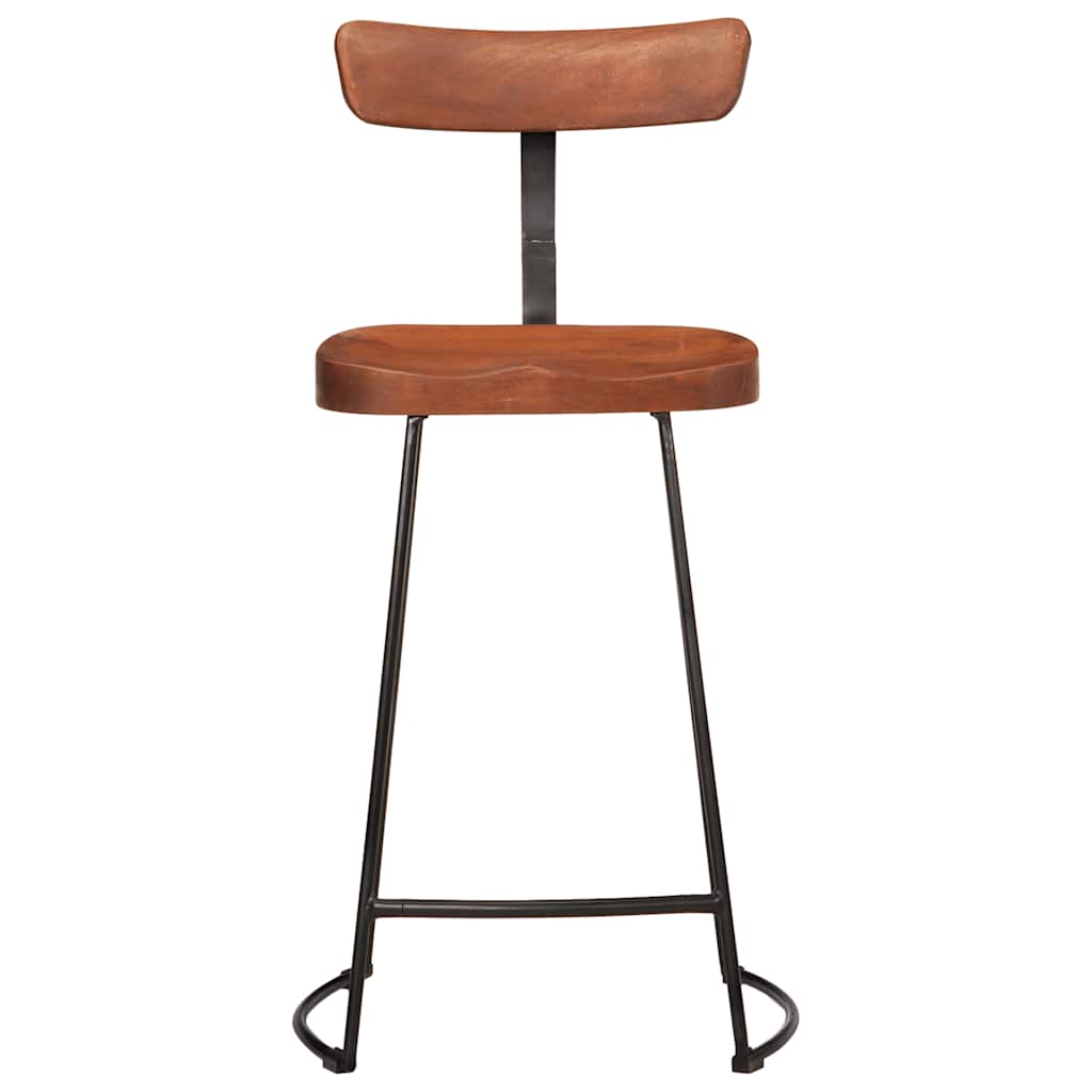 Taburetes De Barra 2 Uds 49x43x88 Cm Madera Maciza De Mango_0