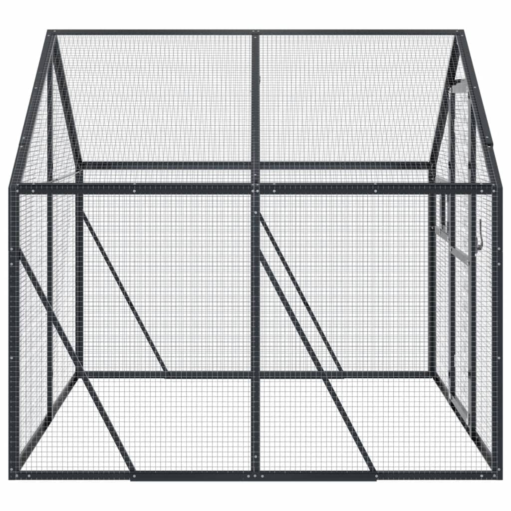 Vidaxl Pajarera De Aluminio Gris Antracita 1,79x2x1,85 M_3