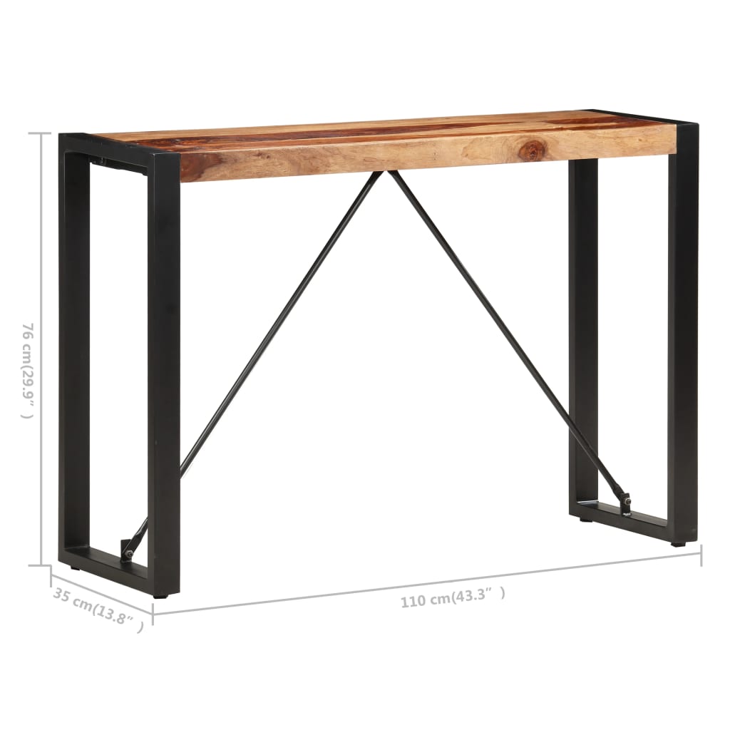 Mesa Consola De Madera Maciza De Sheesham 110x35x76 Cm_3
