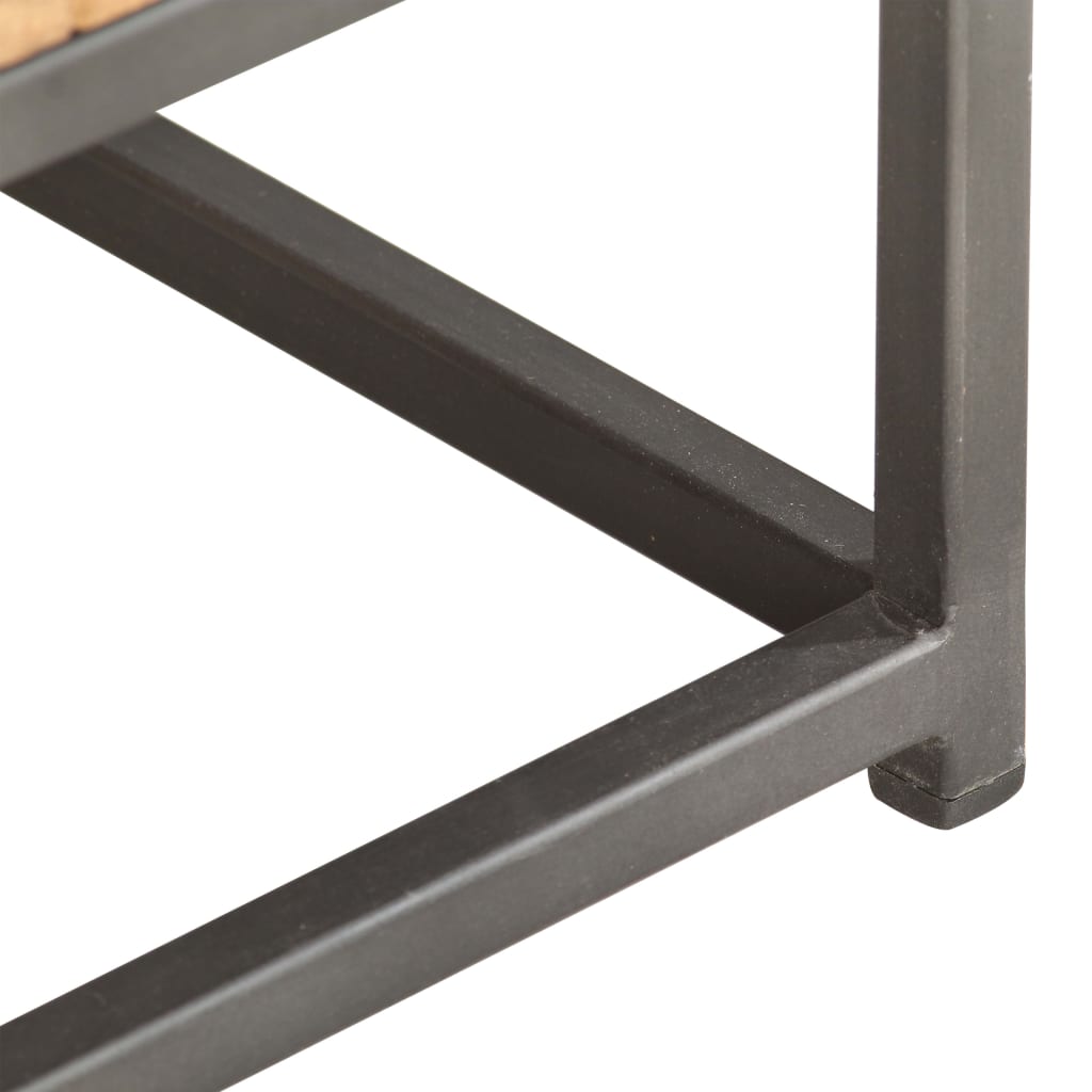 Mesa De Centro De Madera Maciza Reciclada 90x50x35 Cm._3