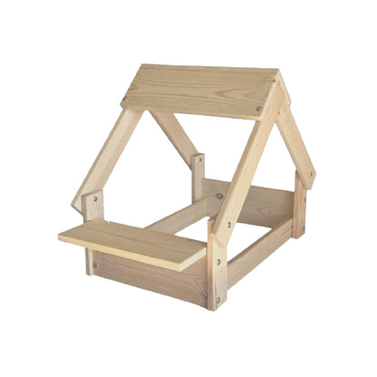 Well Home Caseta Para Perros De Interior, Estructura De Madera Con Soporte Para Cuencos Color Madera_0