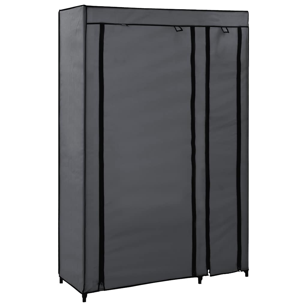 Armario Plegable De Tela Gris 110x45x175 Cm_2
