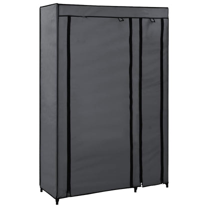 Armario Plegable De Tela Gris 110x45x175 Cm_2
