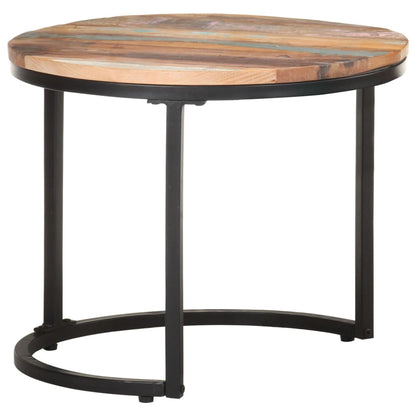 Mesitas Auxiliares 3 Piezas Madera Maciza Reciclada_2