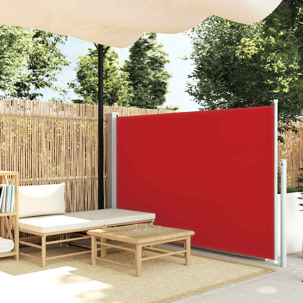 Vidaxl Toldo Lateral Retráctil De Jardín Rojo 140x500 Cm_1