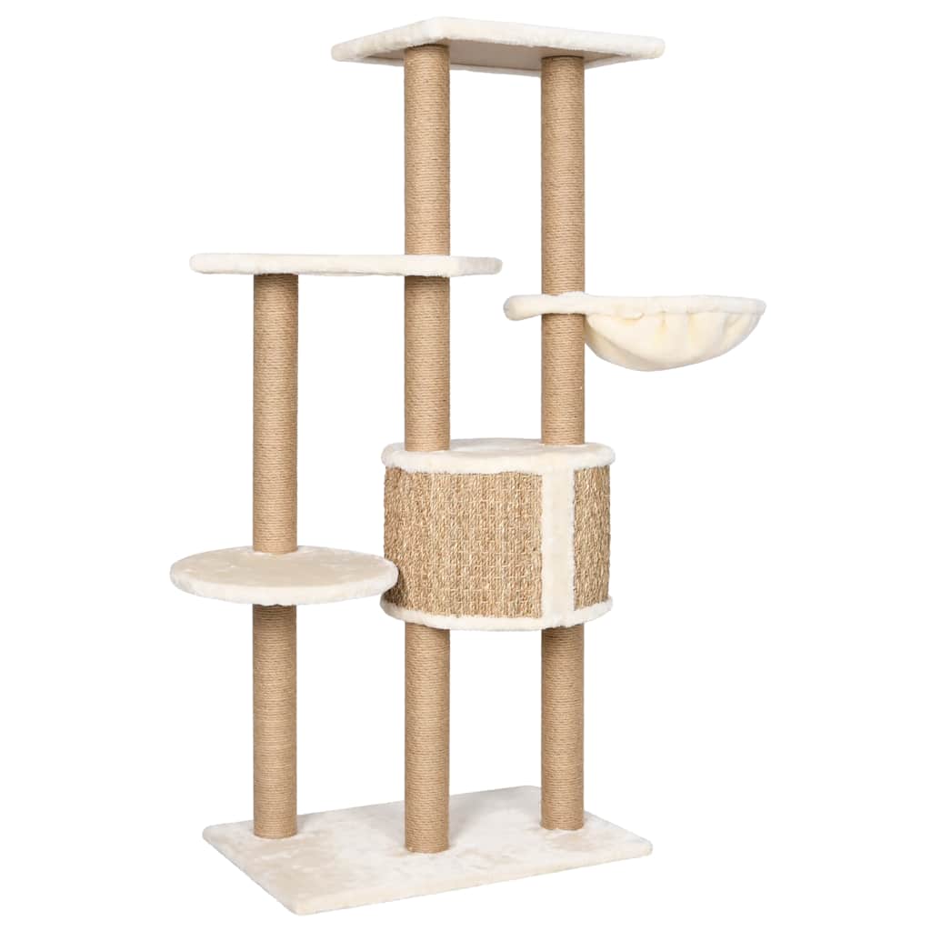 Árbol Para Gatos Con Poste Rascador 126 Cm Hierba Marina_4