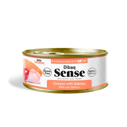 Dibaq Sense Cat Pollo Y Salmón Con Manzana (12uds X 70g)_1