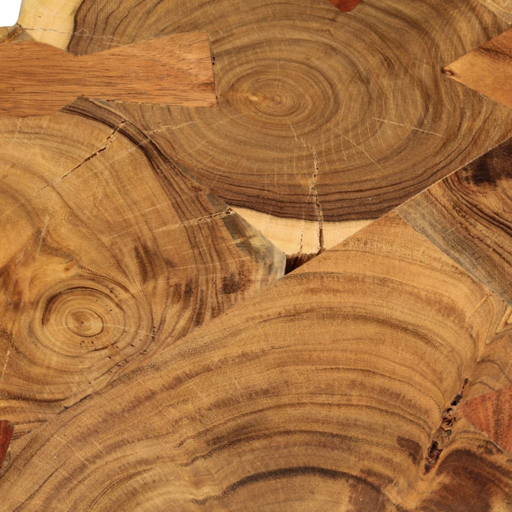 Mesa De Centro 6 Troncos Madera Maciza Acacia 36 Cm_3
