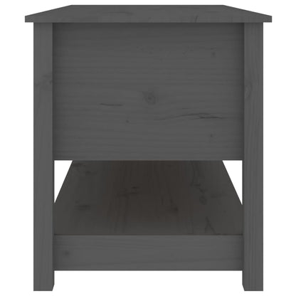 Mesa De Centro De Madera Maciza De Pino Gris 102x49x55 Cm_2