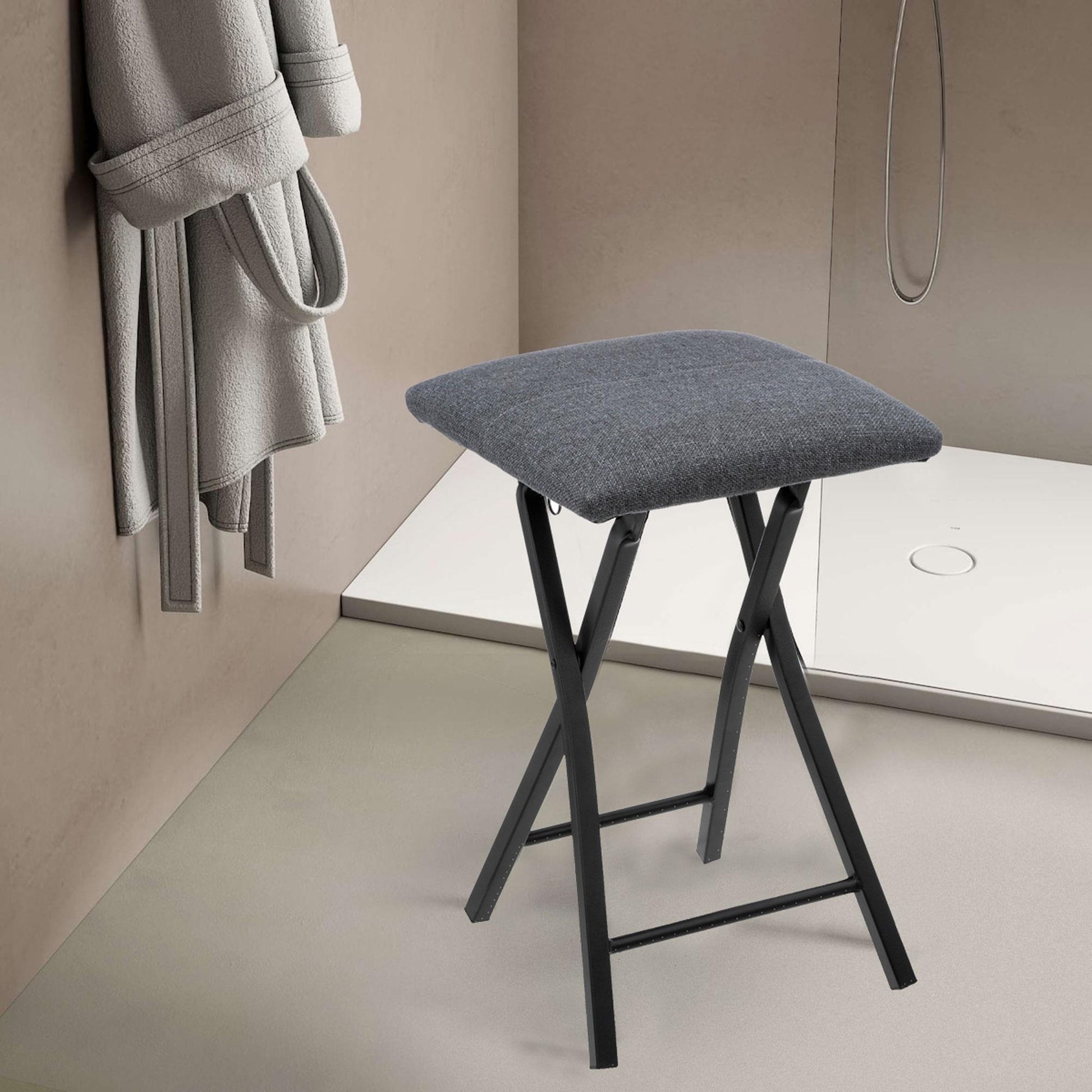 Well Home - Taburete Plegable Comfort Gris_2