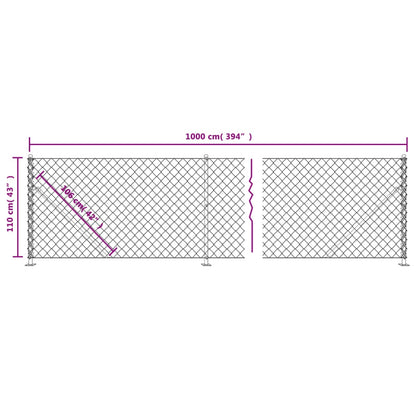 Cerca De Alambre Con Brida Verde 1,1x10 M / Vetonek_1
