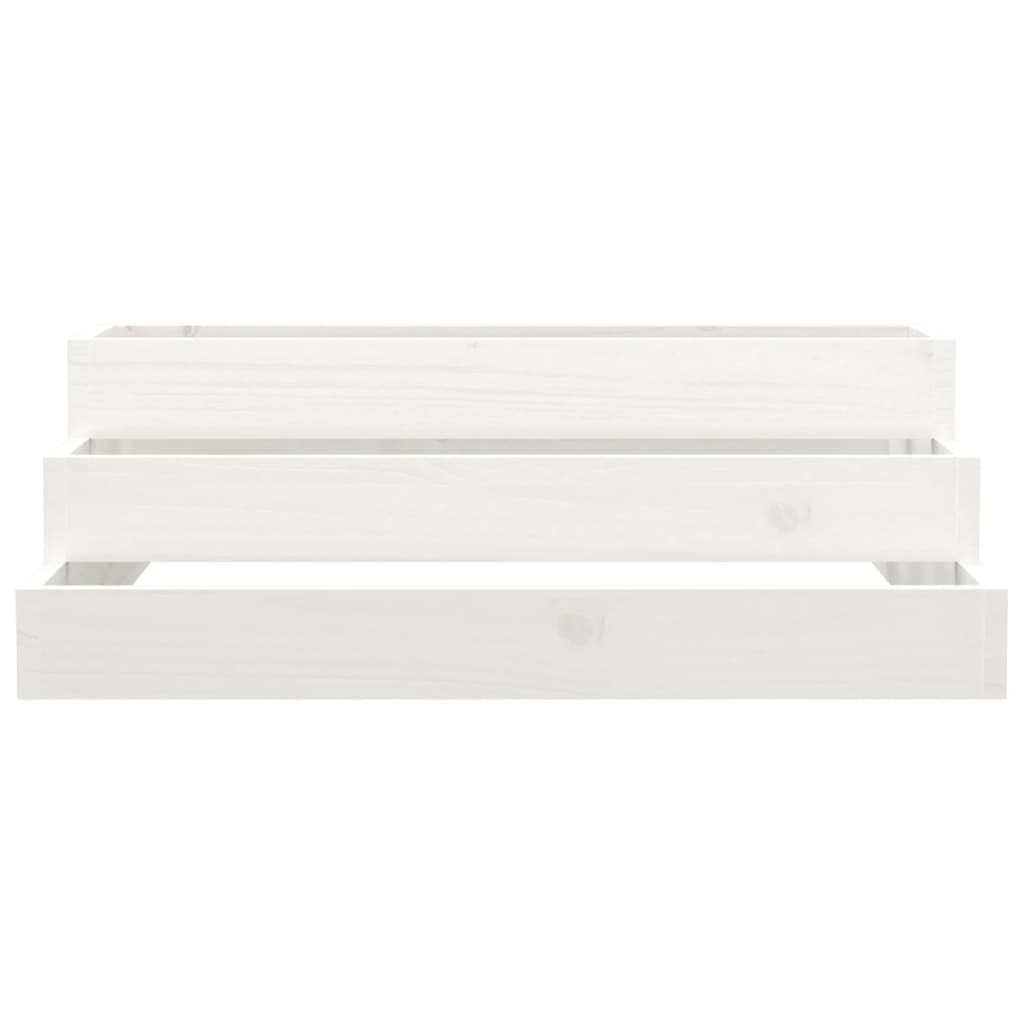 Jardinera De Madera Maciza De Pino Blanco 80x80x27 Cm_3