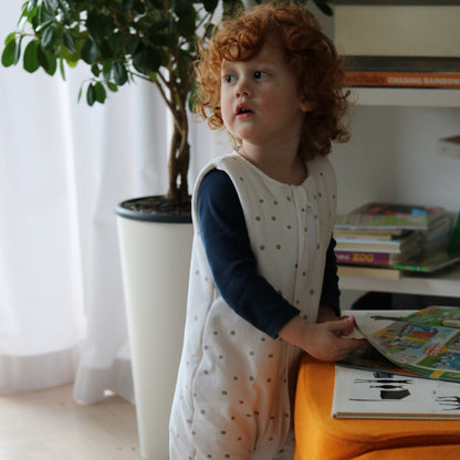 Saco De Dormir Con Pies Reversible T-m Jersey Algodón Black Dots-bloom_5