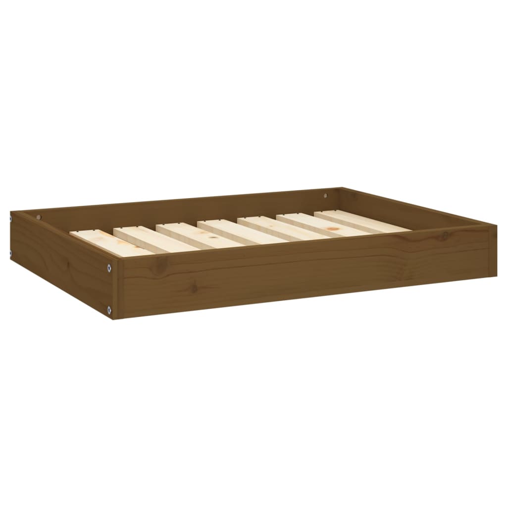 Cama Para Perros Madera Maciza Pino Marrón Miel 71,5x54x9 Cm / Vetonek_3